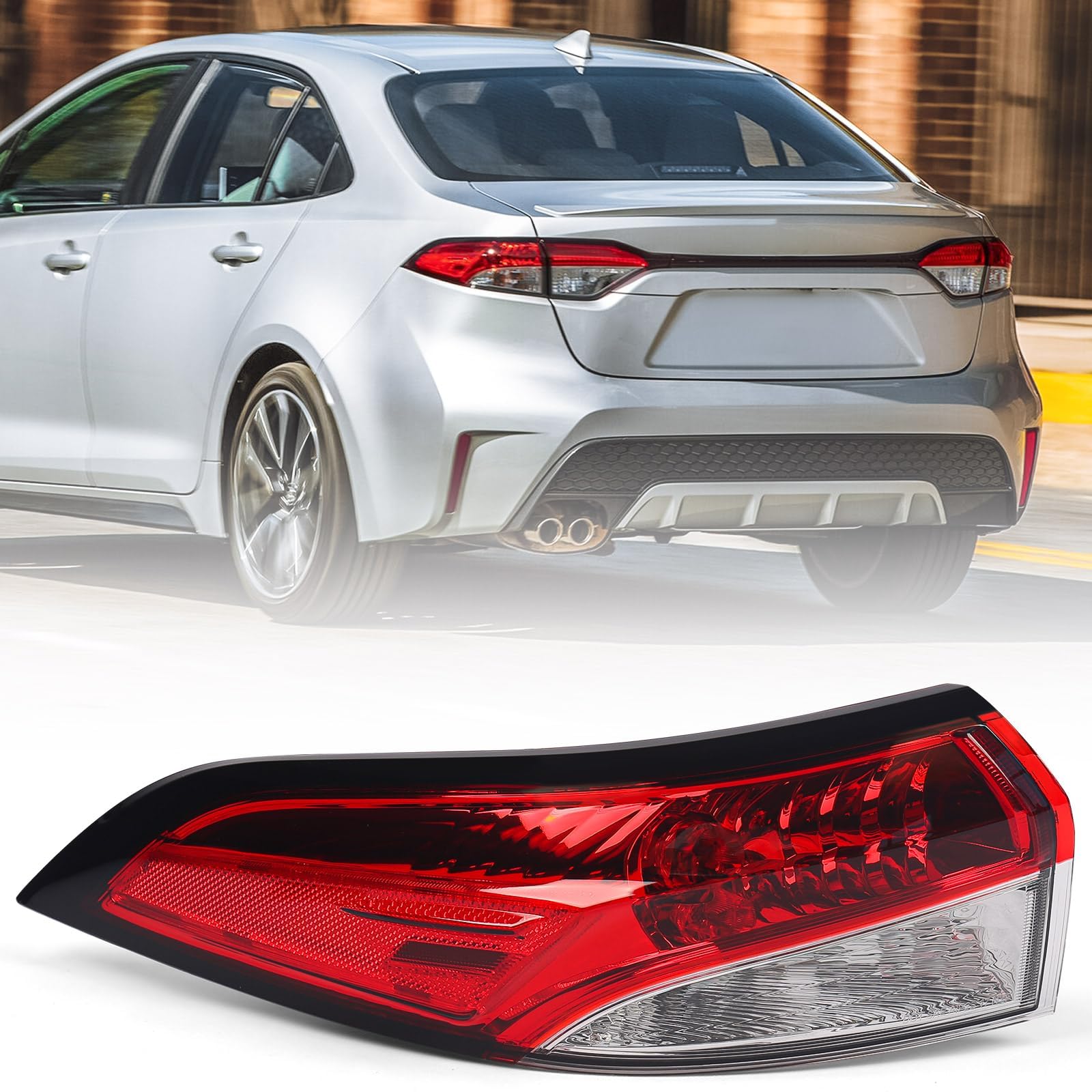 Amazon.com: Huray Outer Tail Light Assembly for Toyota Corolla