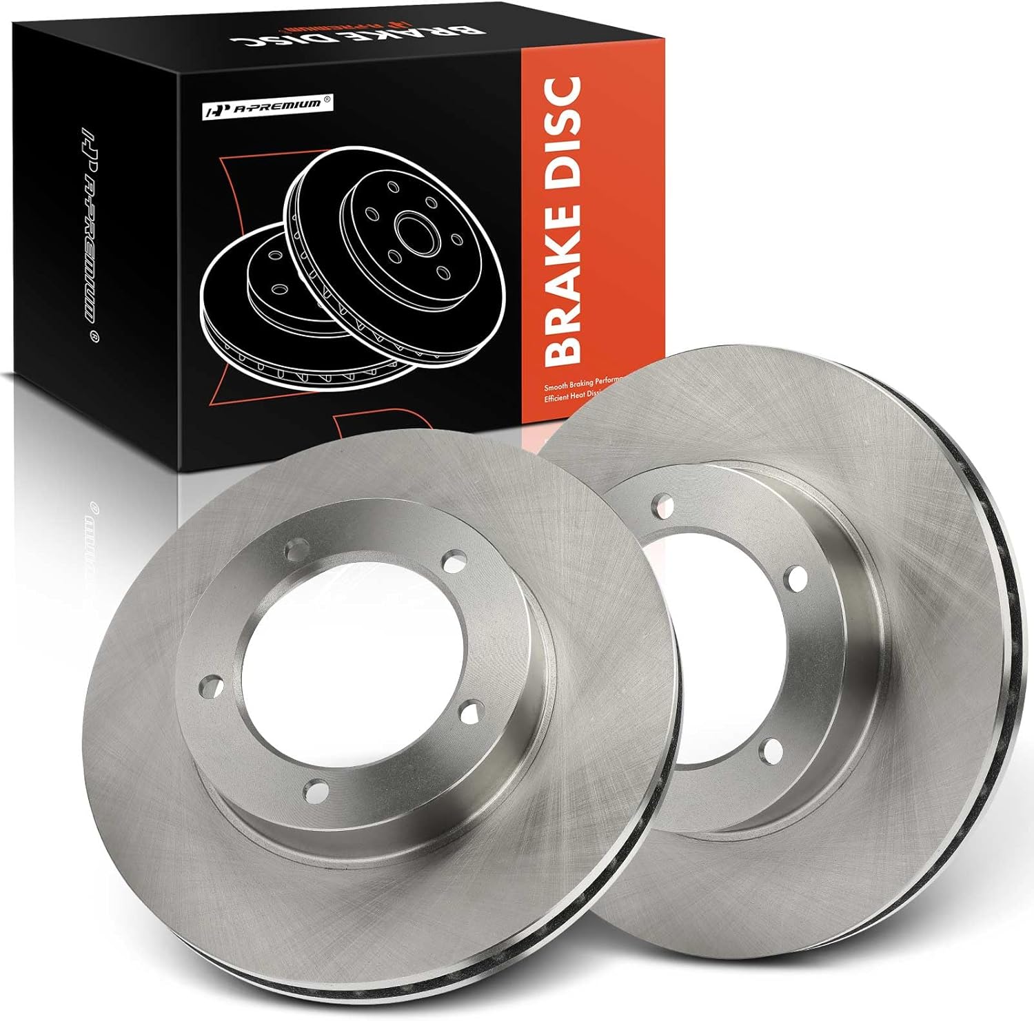 A-Premium 12.32 inch (312.8mm) Front Vented Disc Brake Rotors Compatible with Select Toyota and Lexus Models - Land Cruiser 1998-2007, LX470 1998-2007, 2-PC Set