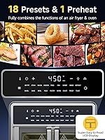 Vista 3 de Horno de puerta francesa con freidora de aire Kitchen Elite, combo de encimera para tostador de 15.8 Qt, 18 ajustes preestablecidos y 1 Toque manual