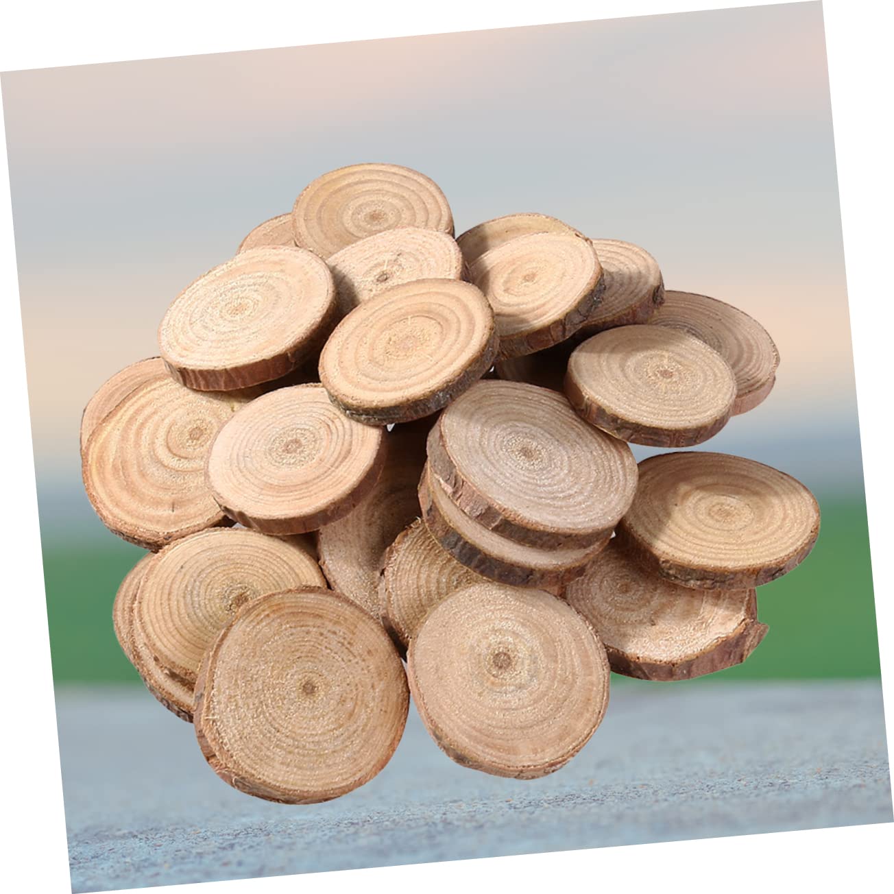 SEWACC 150stücke Natürliche Holzscheiben Handbemalt Für Bastelarbeiten Hochzeit Dekoration Tischmittelpunkt Foto Requisiten Unvollendete Holzscheiben