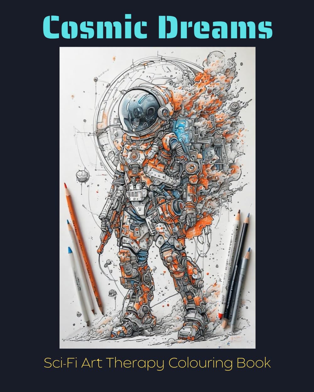 Cosmic Dreams: An Adult Sci-Fi Colouring Adventure Book!