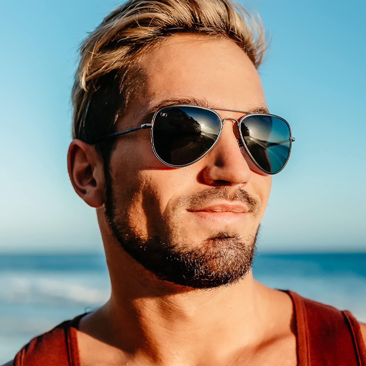 Blenders Eyewear A Series – Aviator Style Polarized Sunglasses – 100% UV Protection – For Men & Women Spider Jet Smoke Black image 6 of 7 B0B2TFG9DL