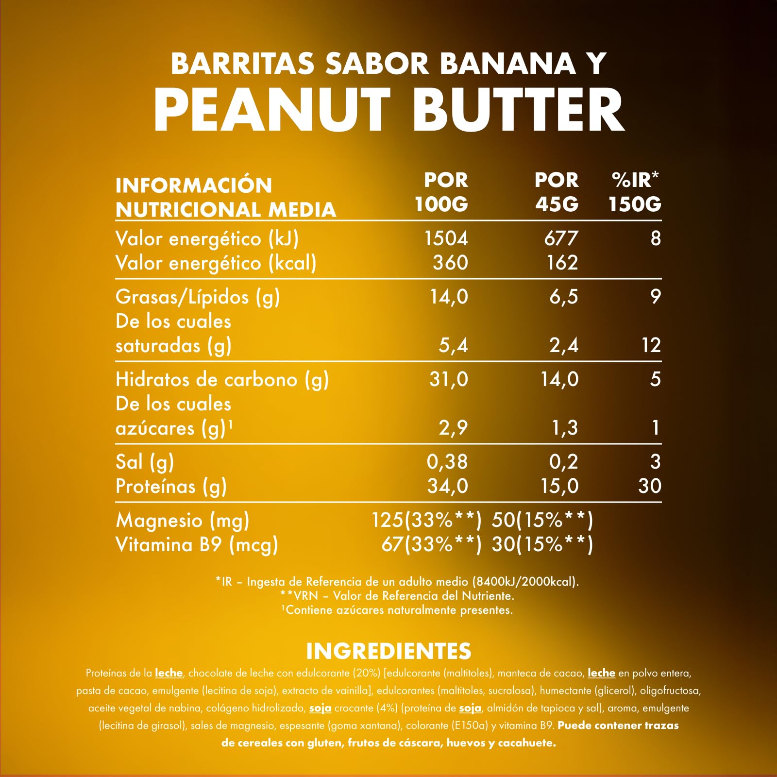 YOPRO BARRITAS PLÁTANO CACAHUETE