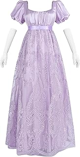 Regency Dress for Women Empire Waist Regency Era Costume Victorian Tea Party Gown