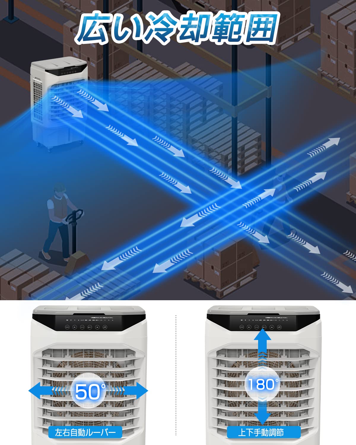 Amazon | 冷風機 冷風扇 【AooDen 2023年夏登場 大型気化式冷風機】 3 