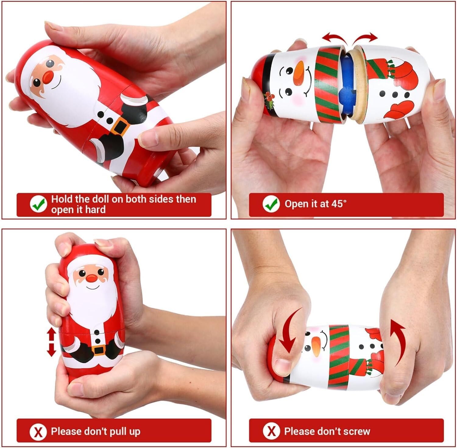 Amazon.co.jp: マトリョーシカ クリスマス マトリョーシカ人形 6 個