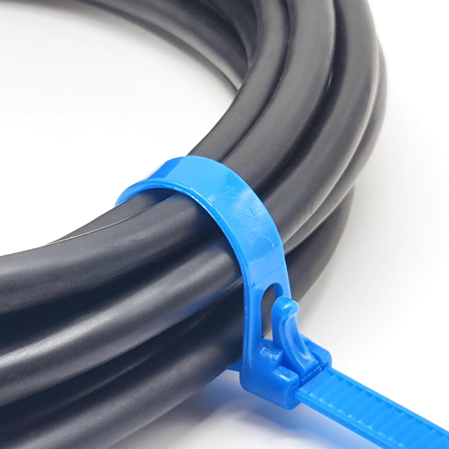 100 Pcs 12 Inch Color Reusable Zip Ties, Heavy Duty Releasable Cable Ties, Self-Locking Nylon Colored Zip Ties 50 Lbs Tensile Strength Cable Ties Wraps for Garden Plant Home Office Workshop