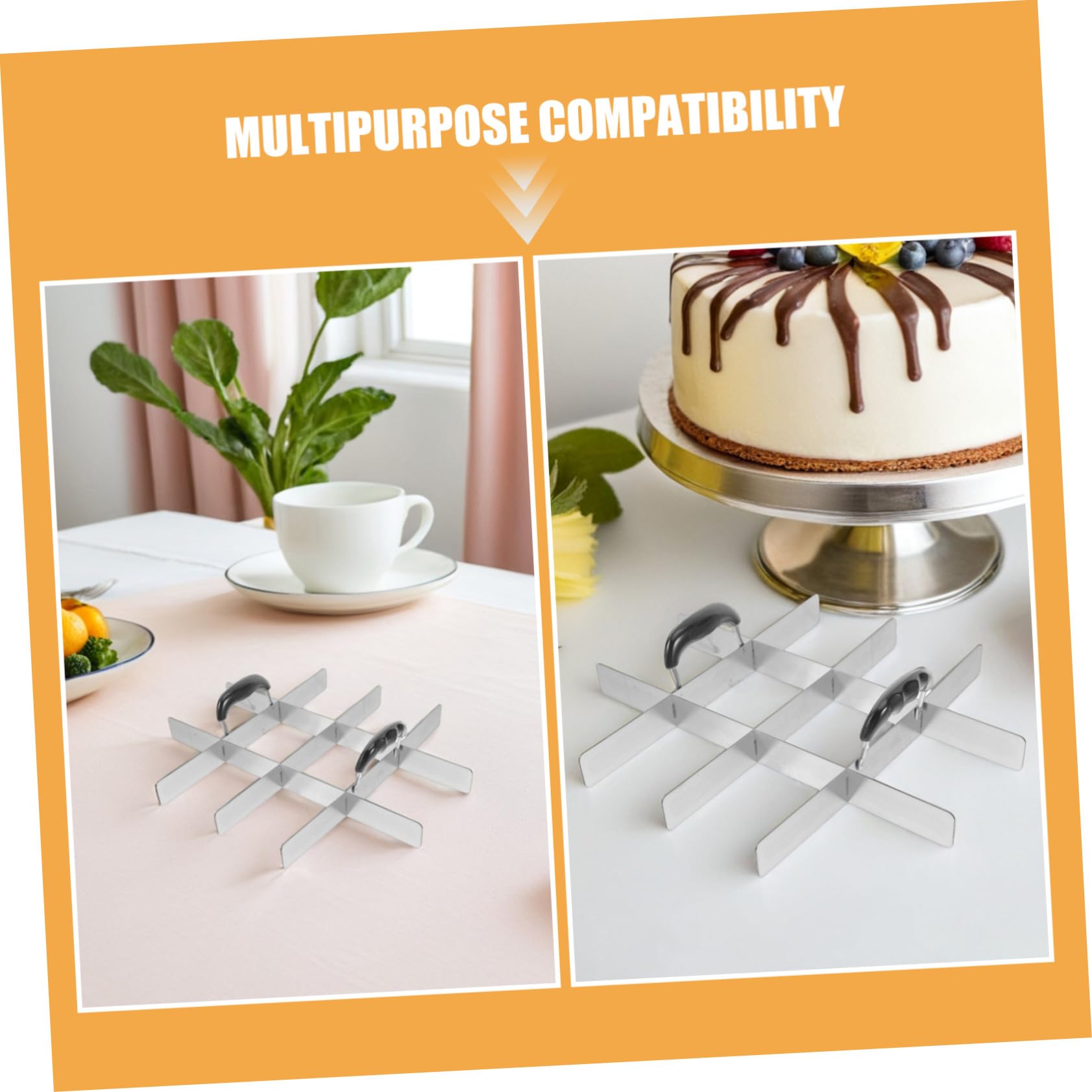 TOYANDONA 2pièces Pelle à Tarte et Séparateur de Portions Acier Inoxydable Outil de Pâtisserie pour Découper Précisément Gâteaux Cheesecakes et Tartes