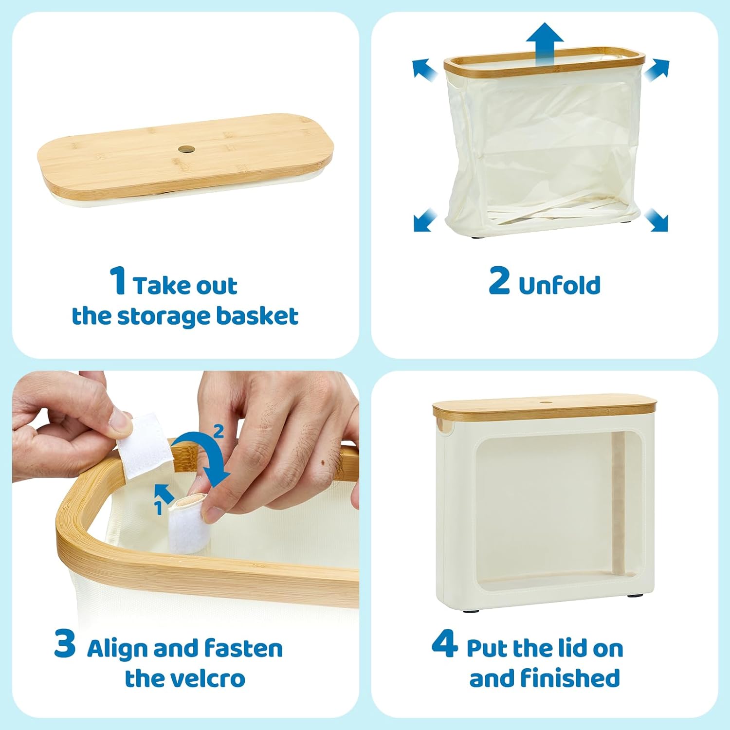 Toilet Paper Storage with Lid, Large Toilet Paper Holder for up to 12 Rolls, Free Standing Bathroom Storage Organizer with Lid, Beige - Image 6