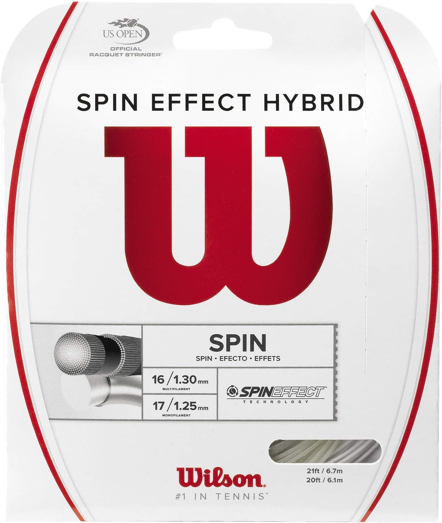 Spin Effect Hybrid Tennis String - Set, White