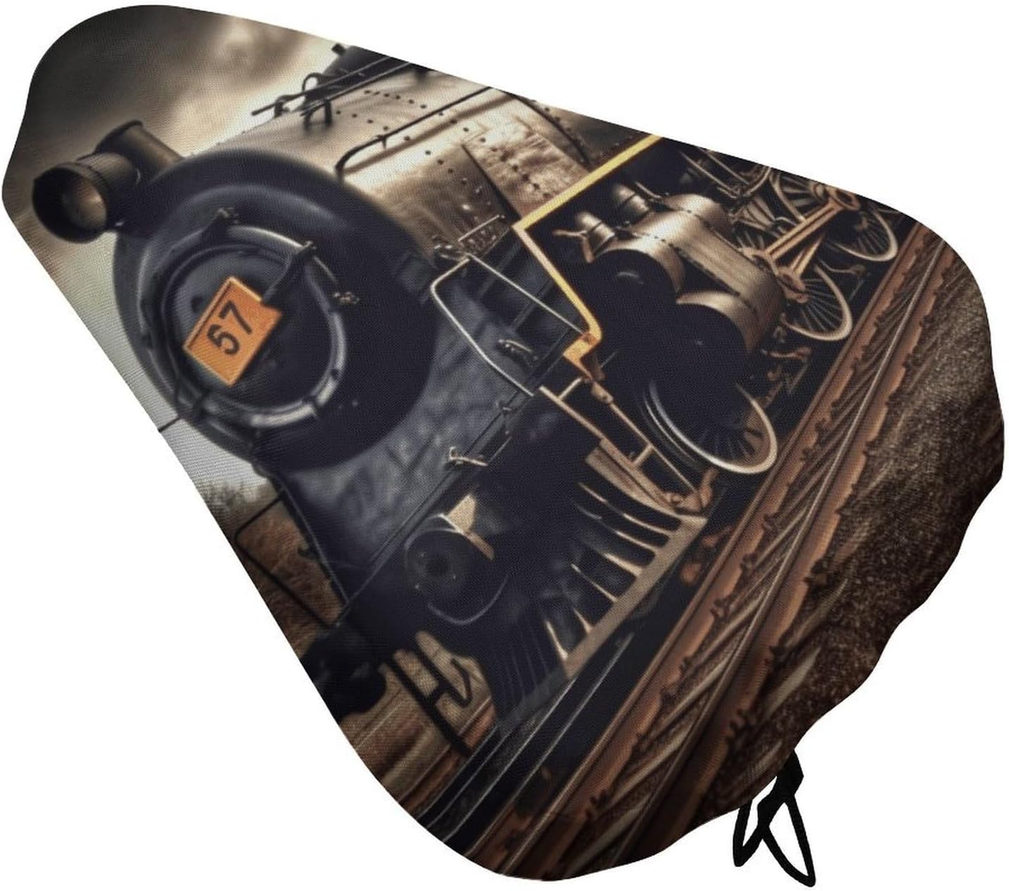 Waterproof Train Bike Seat Cushion Cover, Padded Bicycle Seat Cover with Drawstring for Men Women, Wide Bike Saddles Protector for Mountain Exercise Road City Outdoor Biking