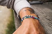 Vista 12 de Made by Nami Juego de 2 pulseras bohemias estilo surfista para mujeres y hombres, impermeables, ajustables, trenzadas, juego de 2 para estilo étnico