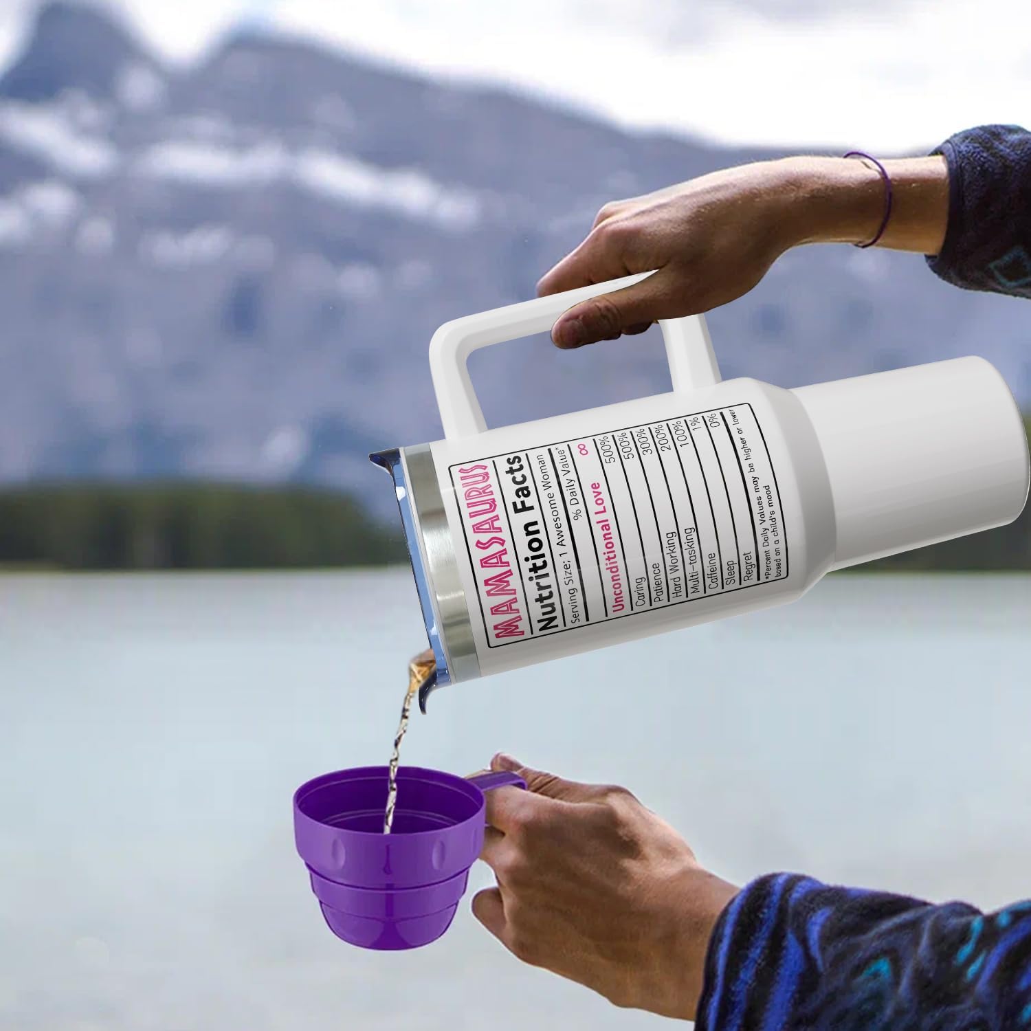 40oz Mom Tumbler with Handle Mamasaurus cup, Mom Gifts from Daughter/Son,Mama Birthday gifts, Mother's Day Gift for Mama， Best Mother In Law Gift,Mother Coffee cup Stainless Steel Travel Mugs - Image 7