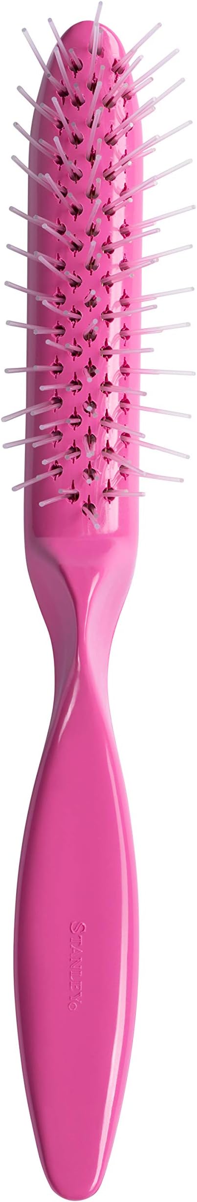 Stanley Home Products エッセンシャルスタイル グライダーヘアブラシ – もつれをほどく – 濡れた髪または乾いた髪に使用(ピンク)