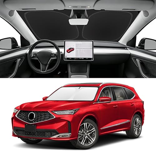 Miniatura 122 de Parasol de parabrisas de ajuste personalizado para Nissan Titan 2017-2024, bloquea los rayos UV y el calor, parasol de ventana delantera, fácil