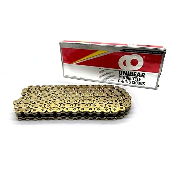 428 O-Ring Drive Chain 136 Links with Connecting Master Link for Honda XL125S 1979-1985, CB175 1969-1973, CL175 1968-1973, XL175 1973-1978, CM185T Twinstar 1978-1979, Motorcycle Parts Gold