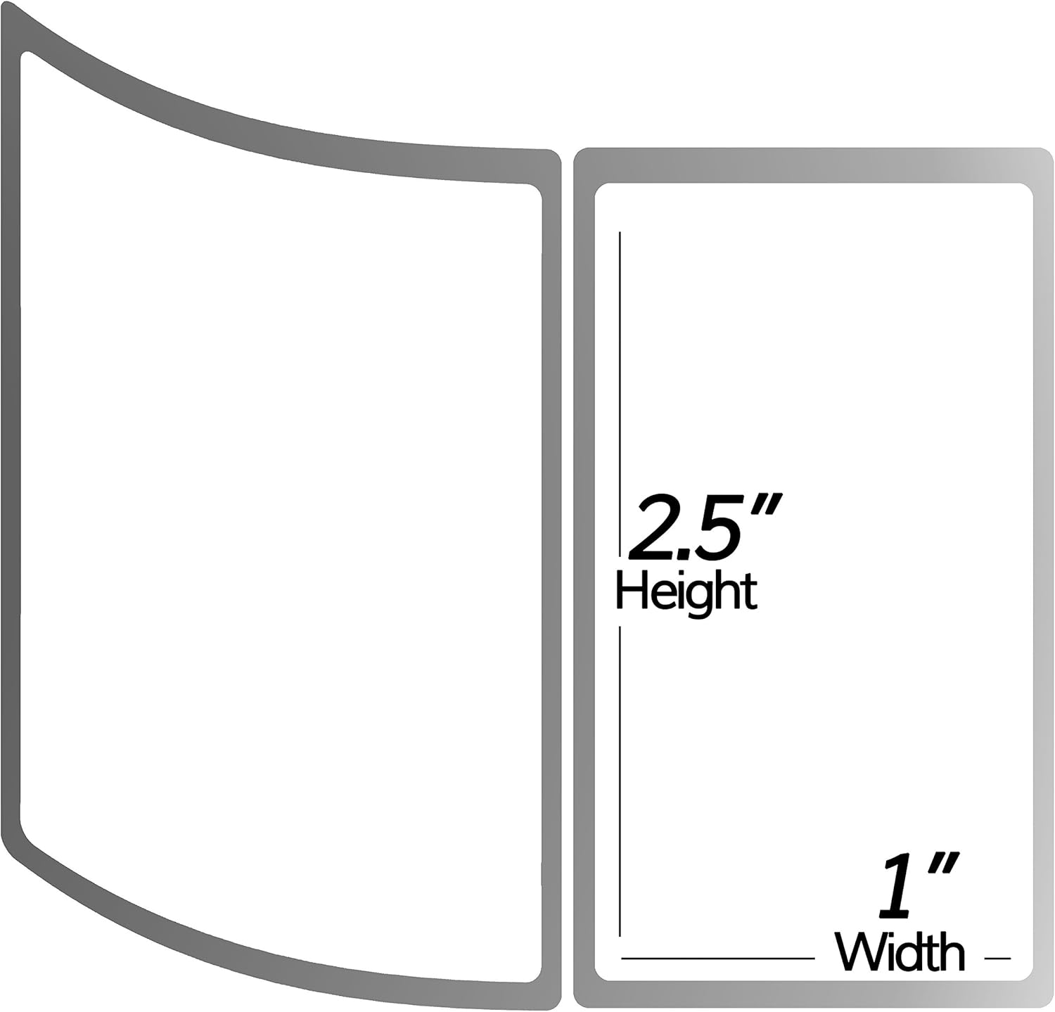 OfficeSmartLabels – 2.5" x 1" Removable Direct Thermal Labels - Compatible with Rollo & Zebra Desktop Printers and More – 1” Core; Perforated, Water & Oil Resistant [4 Rolls, 5520 Labels]