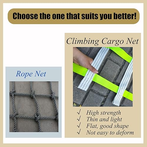 Vista 5 de Red de escalada para niños, red de carga para escalar, juego de columpios para niños, campo de obstáculos, columpio, para exteriores, patio