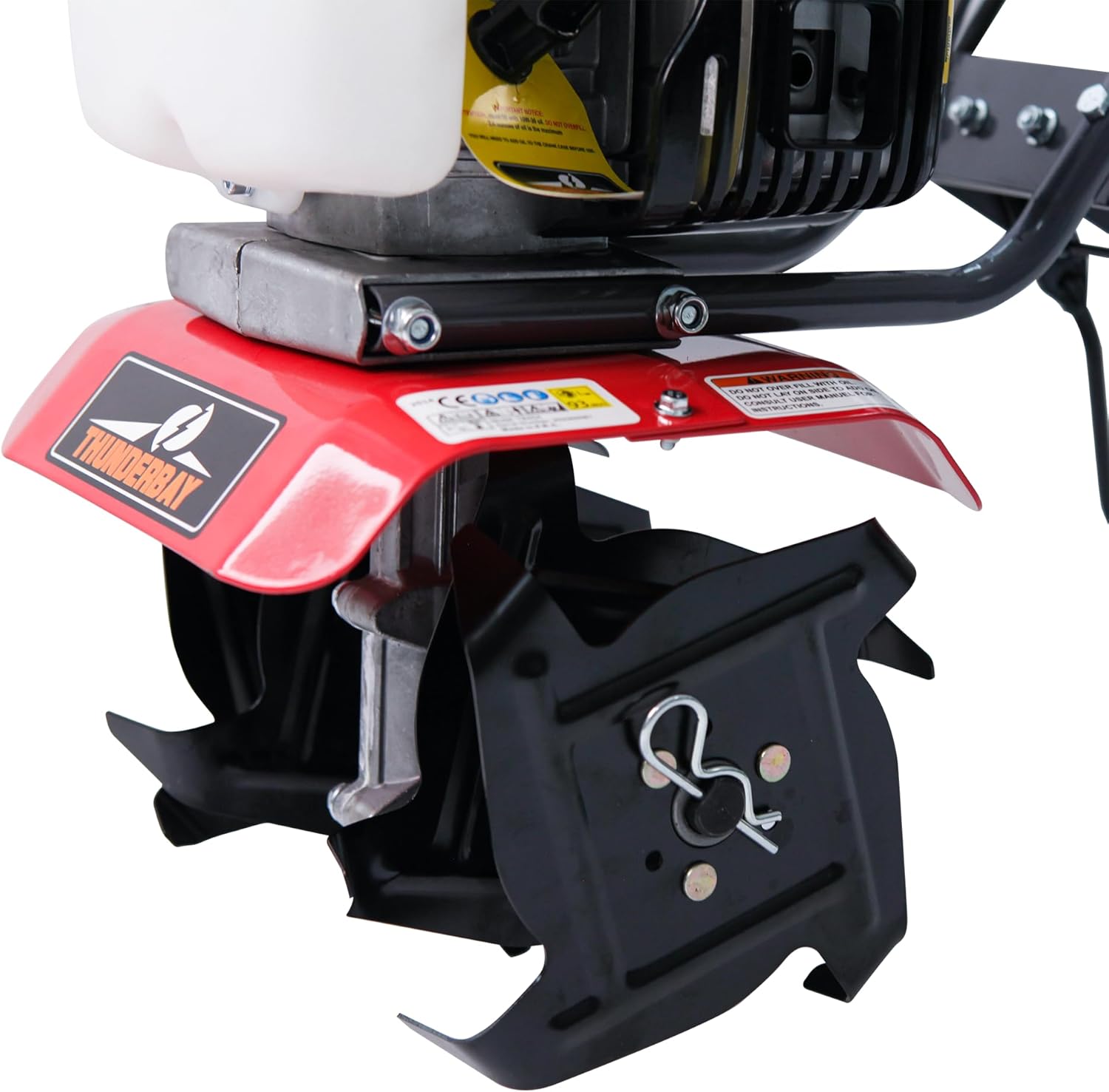 Thunderbay Cultivator 4Cycle 40cc Gas Powered Tiller w/Adjustable 4 Steel Tines Small Rototiller