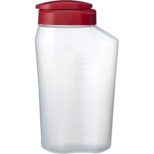 GoodCook 1 Quart Bottle – BPA Free Mixing Pitcher with Lid, Snap Lock Easy Pour Lid, Drink Containers for Fridge, Liquid Storage Container, Jugs for Drinks, Plastic Bottles with Lids