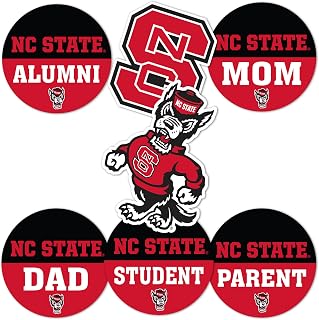 Desert Cactus North Carolina State University Sticker NCSU Wolfpack NC State Vinyl Decals Laptop Water Bottle Car Scrapbook (Round Family)