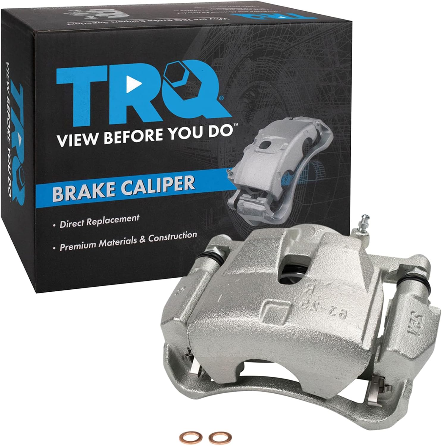 TRQ Front Right Brake Caliper w/Bracket Passenger Side Compatible with 2006-2018 Toyota RAV4