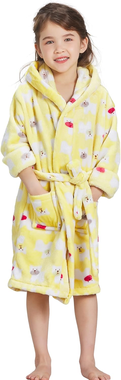 [ORTCI] ECHERY - Albornoz con capucha para ni&ntilde;os y ni&ntilde;as, bata de