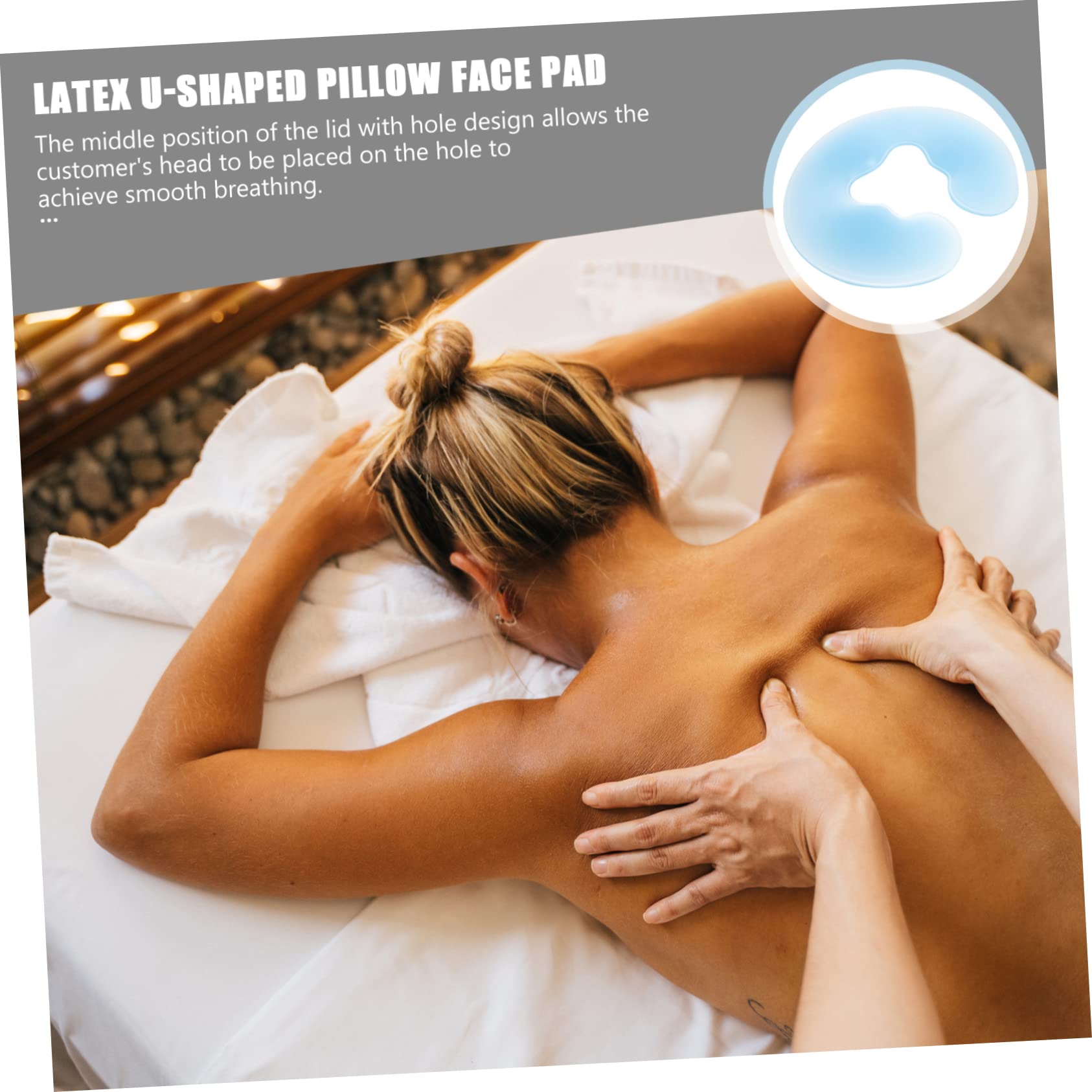 Almohada de Silicona para SPA y Salón Almohada Facial Boca Abajo de Silicona para Relajación de Cara y Cuerpo Salón de Belleza