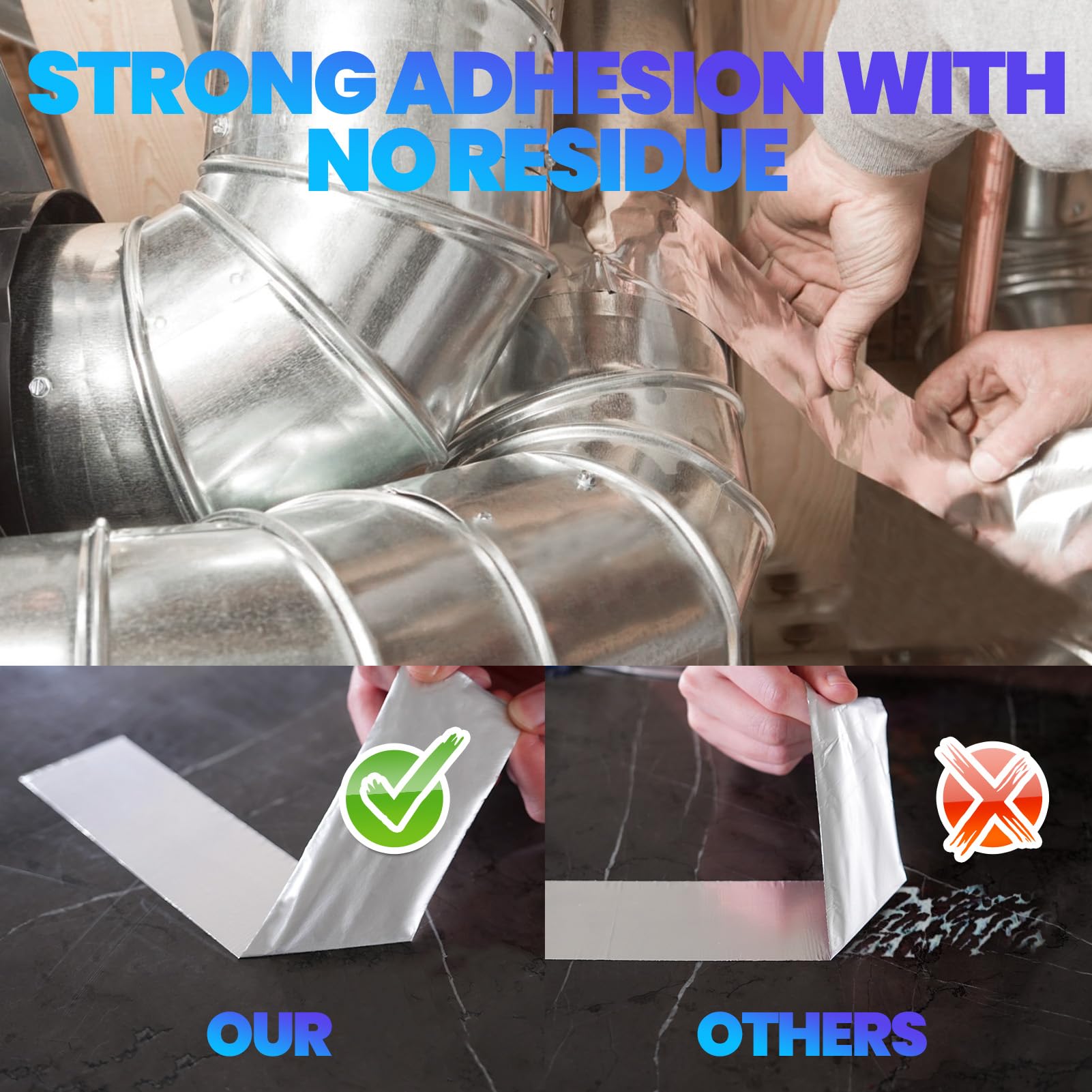 ADHES Aluminium folie plakband, afdichtingstape,reparatietape,zilver