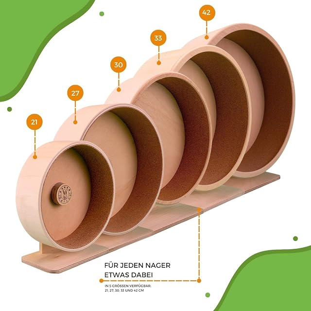 Foto 6 de 6 de Rueda de corcho Getzoo Premium de 27 cm de Ø HRK277 (Ø 25,4 cm en el interior, 29-39 cm de altura), madera