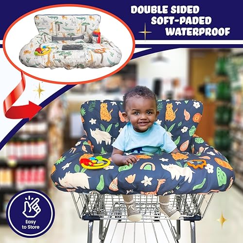 Miniatura 68 de Funda para carrito de compras para bebé, funda para carrito de comestibles para bebé niño y niña, funda para silla alta para bebé y niño, regalo