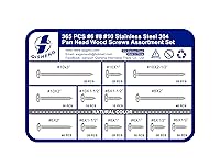 Vista 57 de QISHENG Black Head 100 PCS #4x1/4(0.25 pulgadas) Tornillos Phillips para Madera de Cabeza Redonda de Acero Inoxidable, Tornillo de Acero Inoxidable