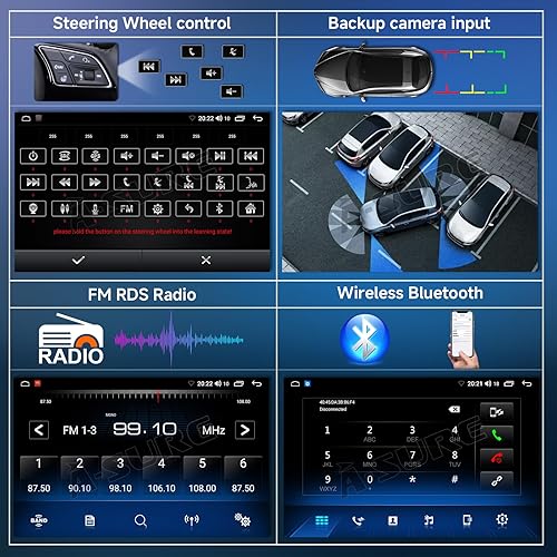 Miniatura 7 de Asure Radio estéreo de coche de 9 pulgadas 2+64 GB para Toyota 4Runner N280 2010-2018, 4Core Android Car GPS Navigation Head Unit Kit actualización