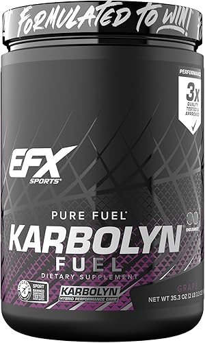 Miniatura 100 de EFX Sports Karbolyn Fuel | Polvo de carbohidratos de rápida absorción | Carga de carbohidratos, energía sostenida, recuperación rápida, sin