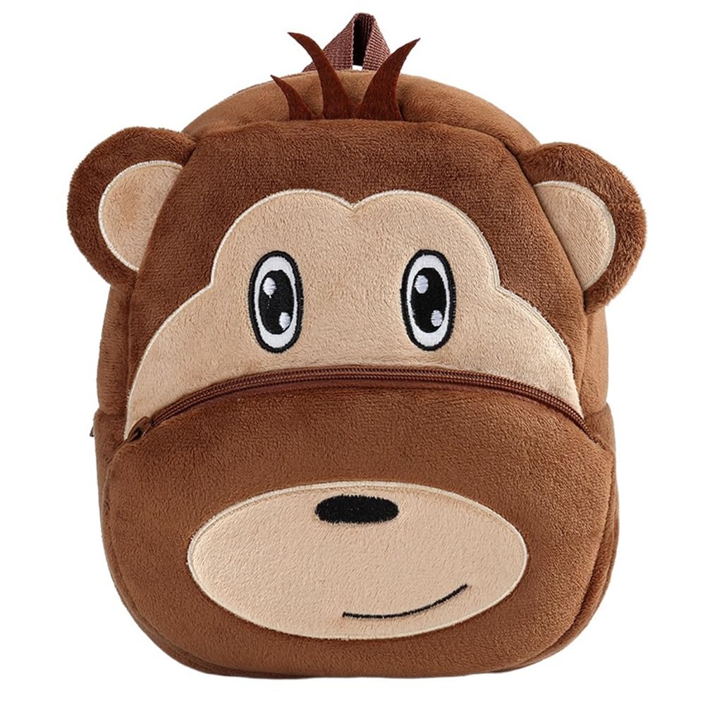 VASNOMX Cute Toddler Backpack,Kids Mini Travel Bag Plush Animal Cartoon Toddler Bag Daypack Backpack for Boys Girls 2-4 Years