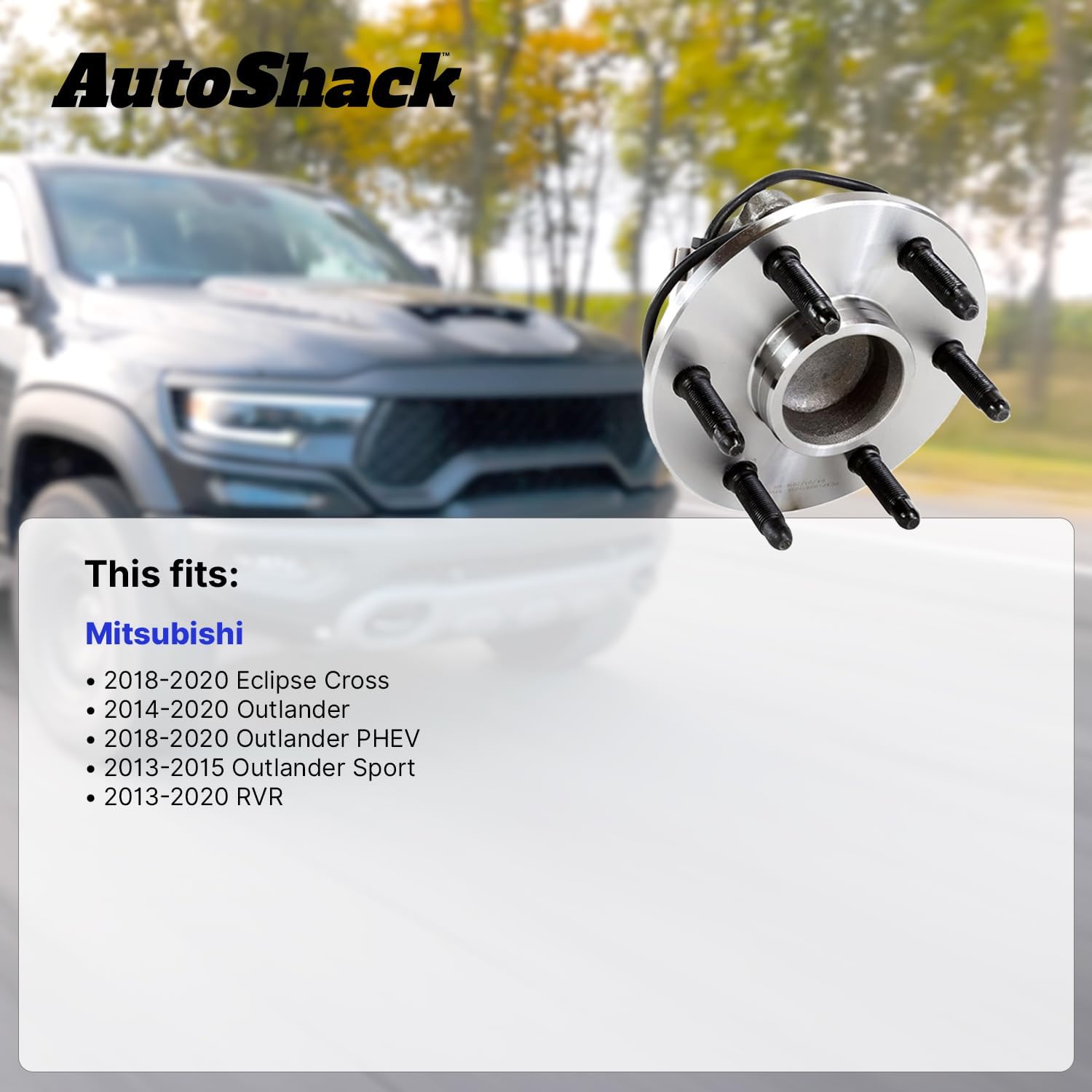 AutoShack Rear Wheel Hub Bearing Assemblies Left & Right with ABS Replacement for 2014-2020 Mitsubishi Outlander 2013-2015 Mitsubishi Outlander Sport 2-PC Set