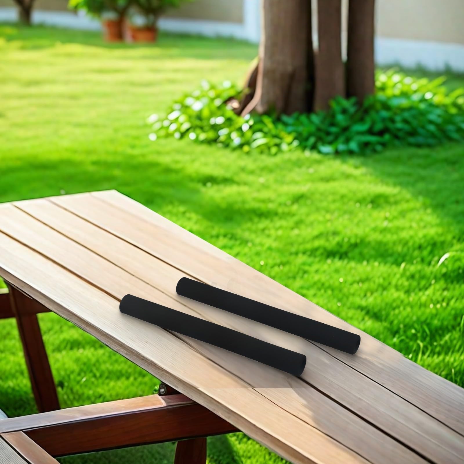 Lot De 2 Poignées En Mousse Caoutchouc Pour Leviers De Tondeuse - Longueur 24 Cm, Diamètre Intérieur 1.9 Cm