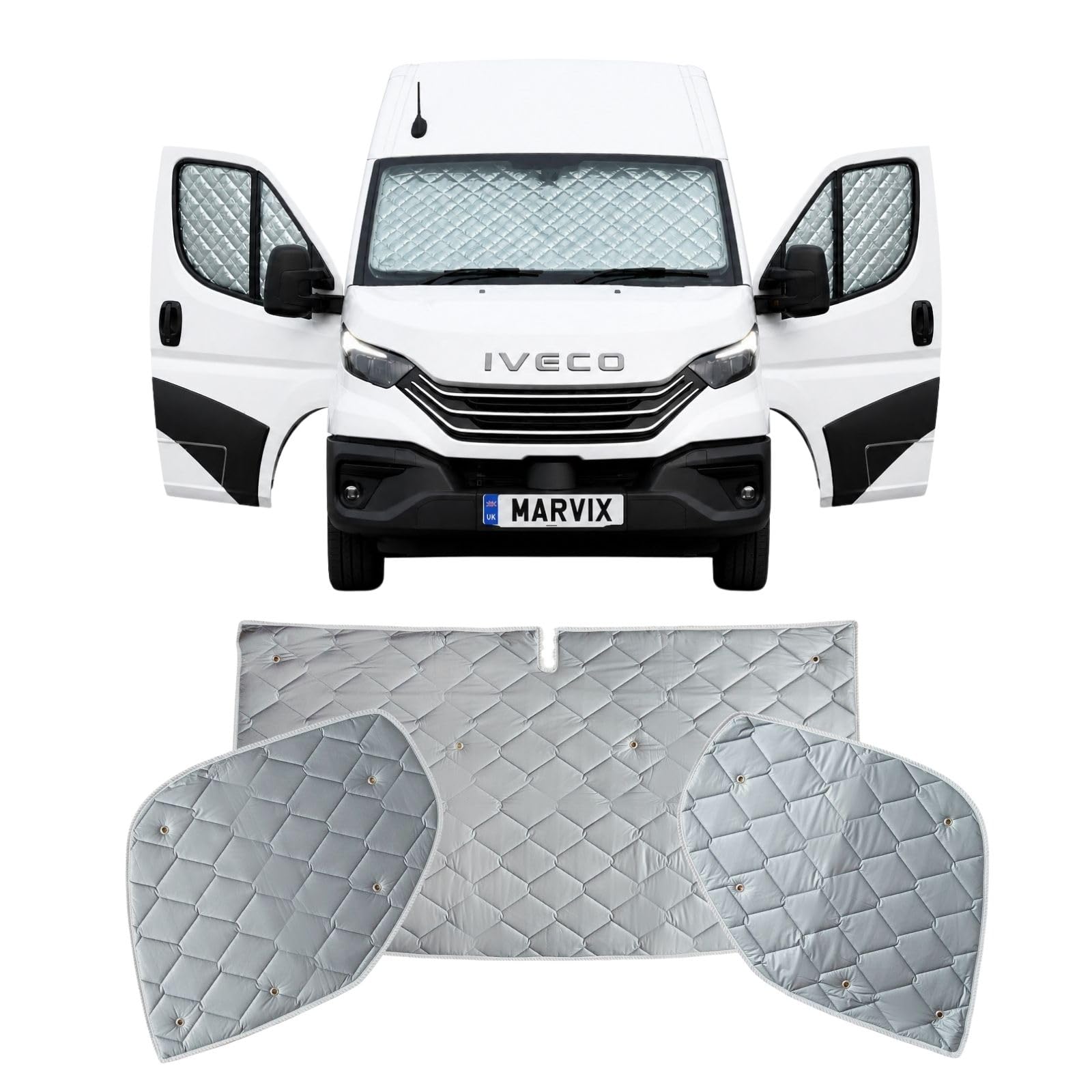 Marvix Copertura termica oscurante per cabina interna, 9 strati, copertura per finestra per Iveco Daily dal 2015 in poi, camper e camper