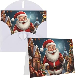 Greeting Card with Envelopes 4x6 in Get Well Blank Note Cards Santa christmas zoom Birthday Card Thinking of You Card Funny Postcards for Birthday Wedding Invitations