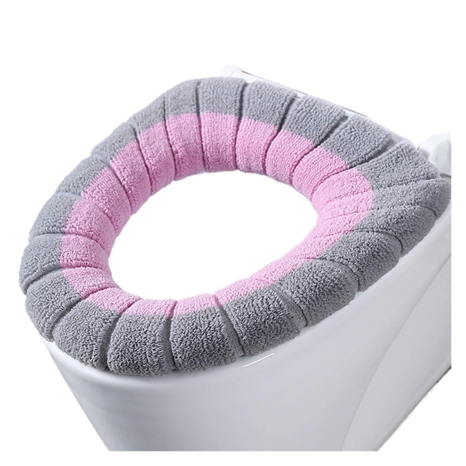 MZSKLW Padded Toilet Seat Warm Toilet Seat Cover Mat Bathroom Pad Cushion with Handle Thicker Soft Washable Closestool Warmer Accessories(Color-A3)
