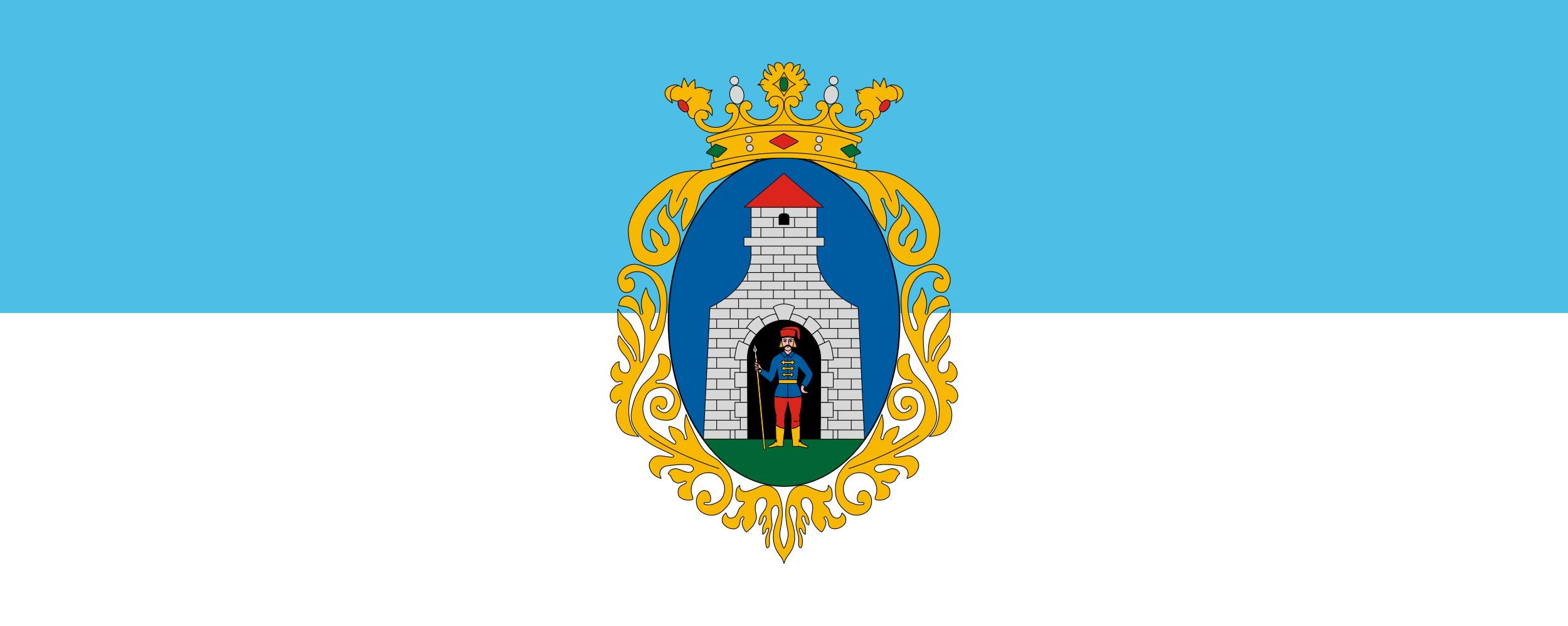 Drapeau de Kiskunfélegyháza grand format pour décoration murale et événements