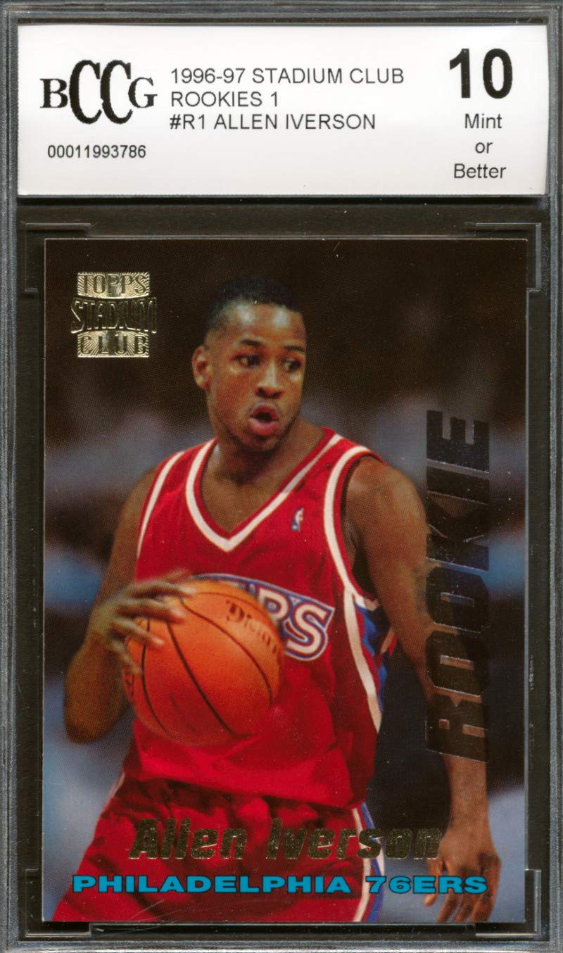 Amazon.com: 1996-97 Stadium Club Rookies 1#R1 Allen Iverson Rookie