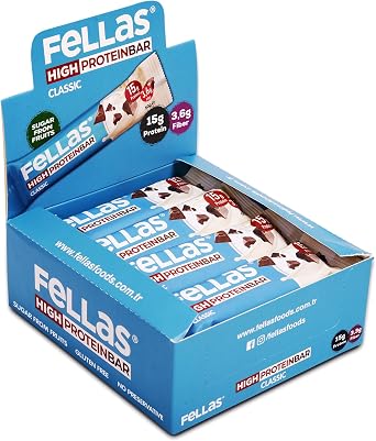 Fellas Klasik Yüksek Protein Bar 45 g x 12 Adet