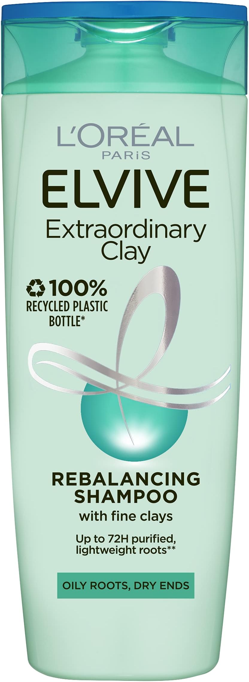 Elvive Haircare L'Oreal Paris Elvive Extraordinary Clay Re-Balancing Shampoo 400 ml, mix, (Pack of 1)