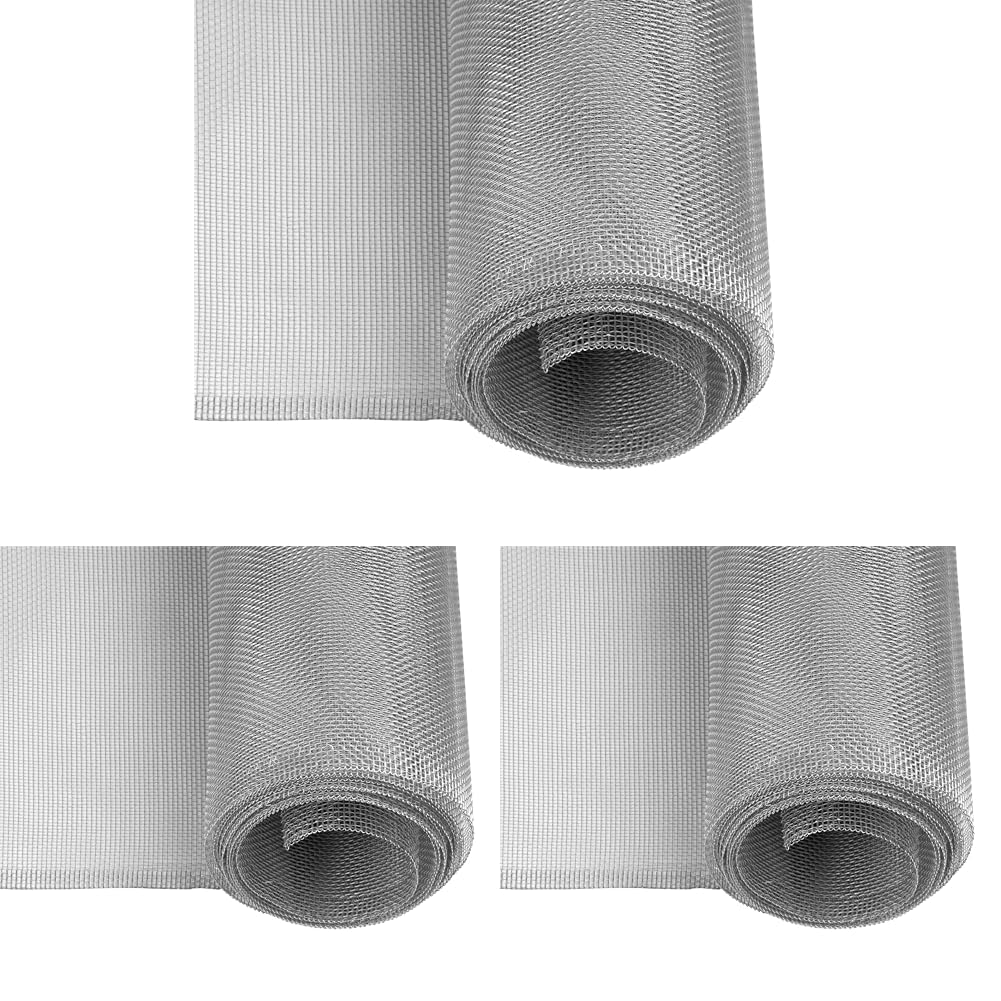 Windhager moustiquaire en Aluminium, également idéale pour Les puits de lumière, Robuste, résistante, Protection fiable, Aluminium, 100 x 120 cm, 03622 (Lot de 3)