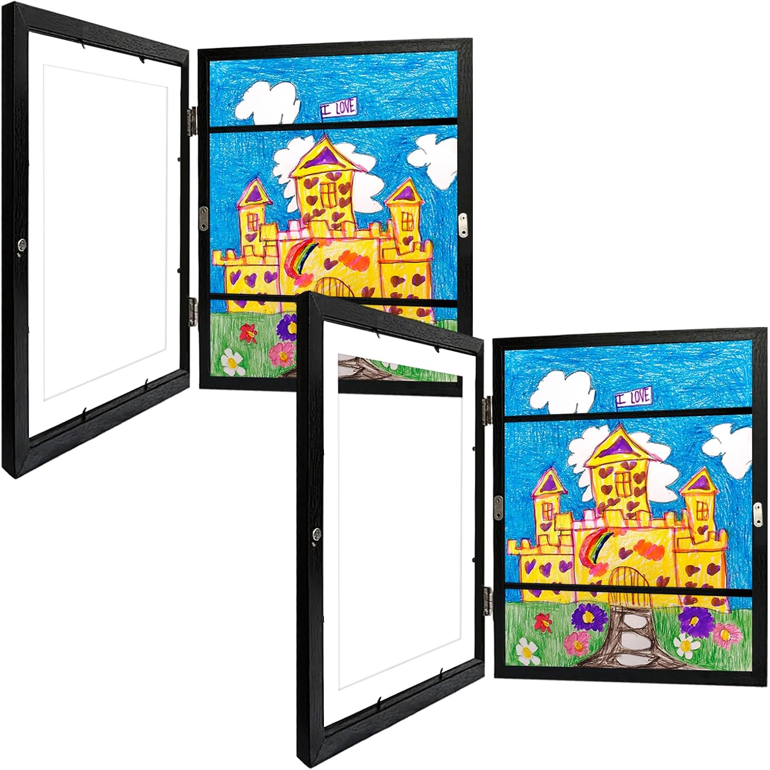 Kids Art Frame & Artwork Display - 8.5x11 Changeable Display Holds 150 Pcs