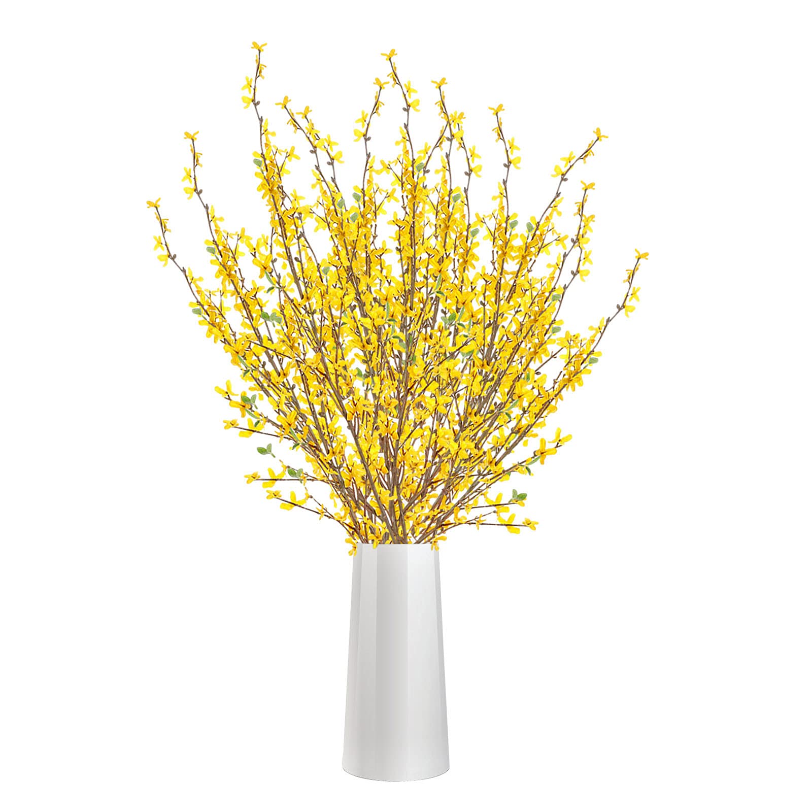 HYLYING 6PCS Artificial Forsythia Flower Branches 100cm Faux Yellow Jasmine Long Stems Winter Jasmine Flowers Bouquets for Flower Arrangement Home Decoration