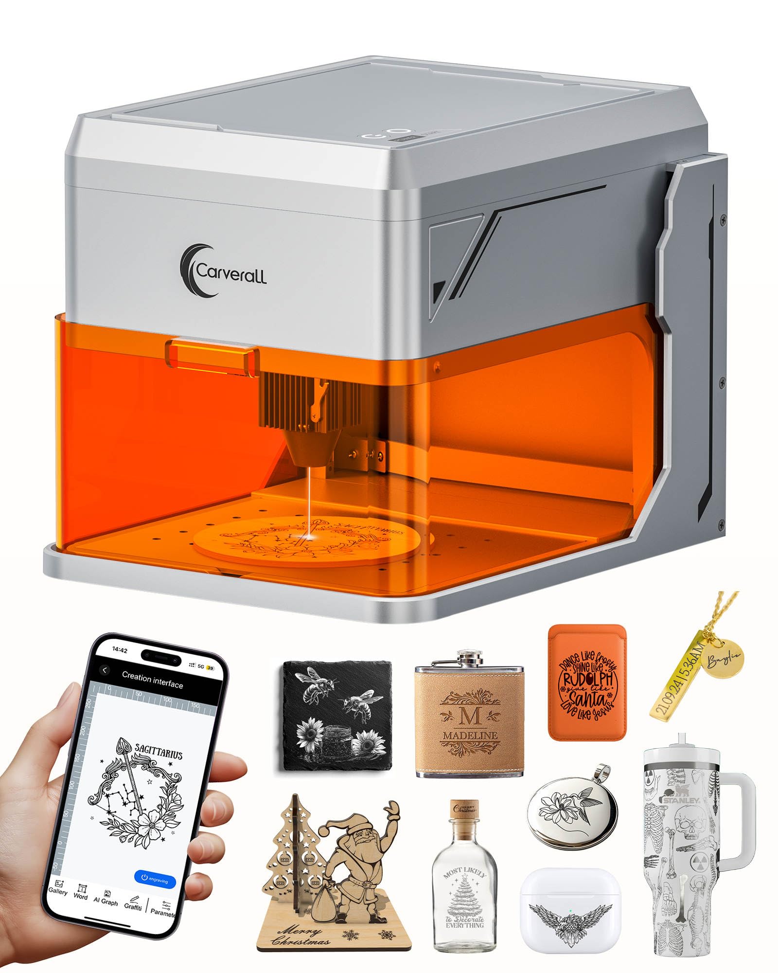A1 Pro 10W Laser Graviermaschine mit HD-Kamera, WLAN & KI-Software, Klasse 1 Lasergravierer und Laser Cutter, 0,01 mm Präzision, für Holz, Leder, Glas, Acryl & DIY | HD-Kamera, Klasse 1, WLAN & KI-Software