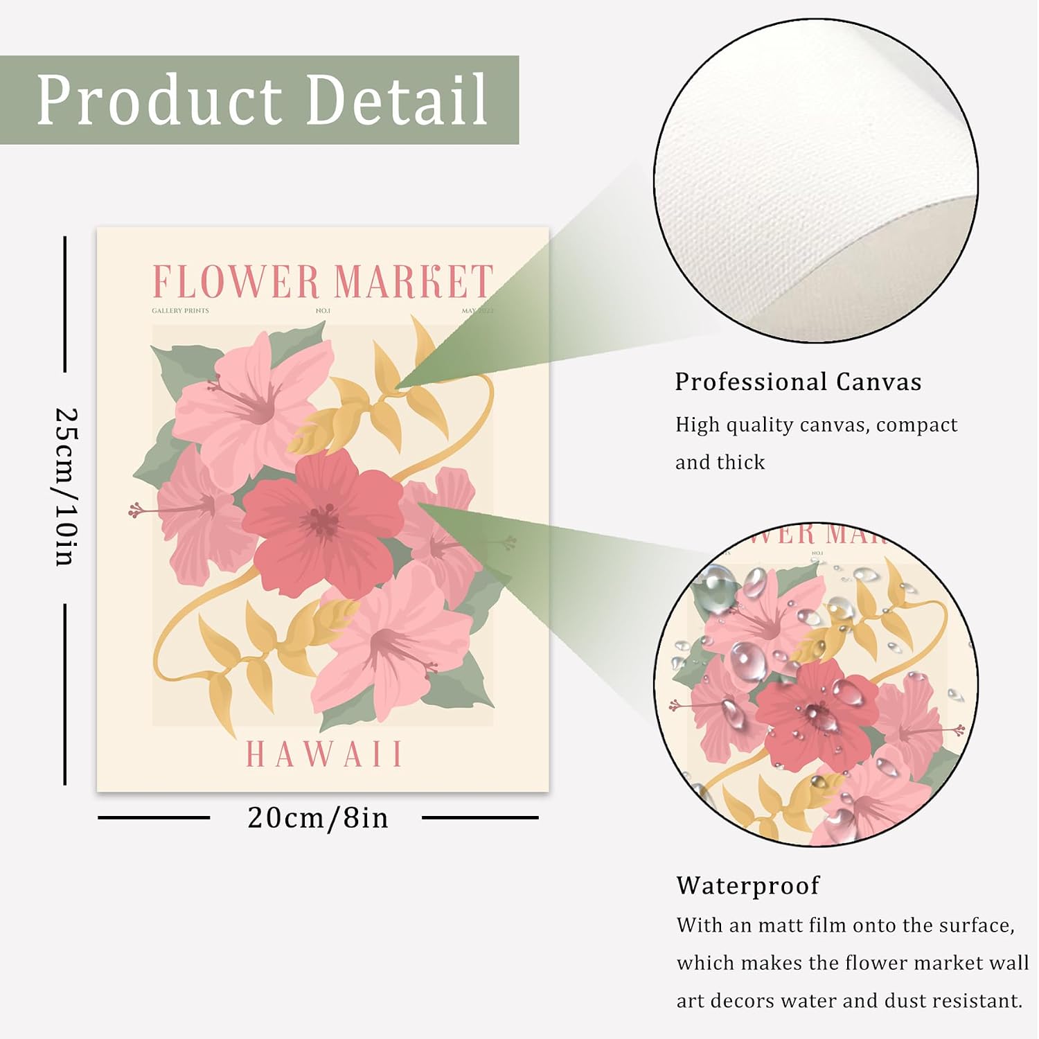 Flower Market Posters Set of 9, Minimalist Wall Art Prints, Vintage Flower Pictures, Abstract Canvas Colorful Floral Painting for Living Room, Bedroom, Dorm