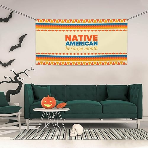 Miniatura 54 de Telones de fondo del mes de la herencia de los nativos americanos para fiestas de vacaciones, fondo de fotografía para interiores y exteriores, Negro